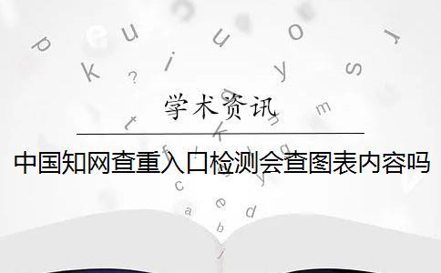 中国知网查重入口检测会查图表内容吗