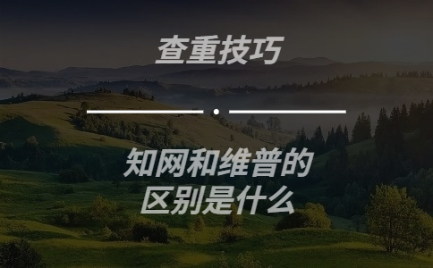 知网查重和维普的区别是什么