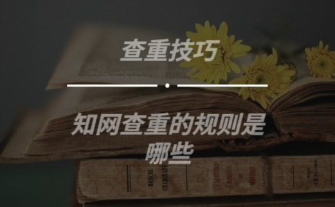 知网查重的规则是哪些