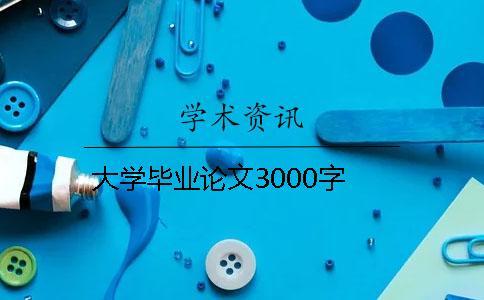 大学毕业论文3000字