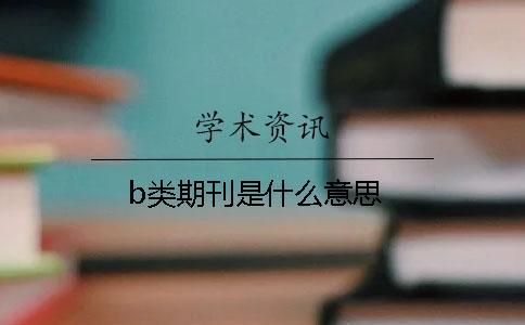 b类期刊是什么意思